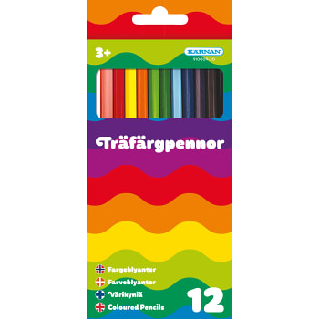 Träfärgpennor 12-p Kärnan