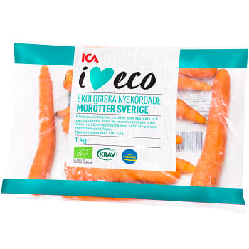 Morötter Ekologiska 1kg KRAV Klass 1 I love eco | Handla mat online ...