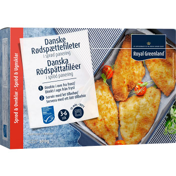 Rödspättafilé 3-6st Fryst 300g Royal Greenland