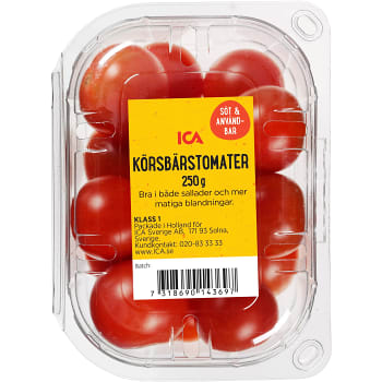 Körsbärstomater 250g Klass 1 ICA