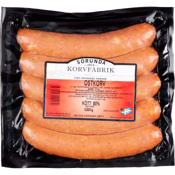 Ostkorv 80% Kötthalt 600g Sorunda Korvfabrik