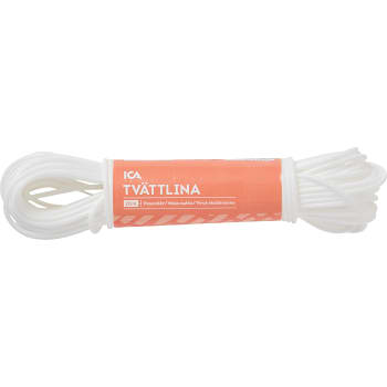 Tvättlina vit 20m ICA 