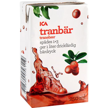 Tranbärsdryck Koncentrat 25cl ICA