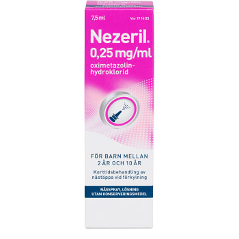 Nezeril Barn 2-10 år Nässpray 0,25mg 7,5ml