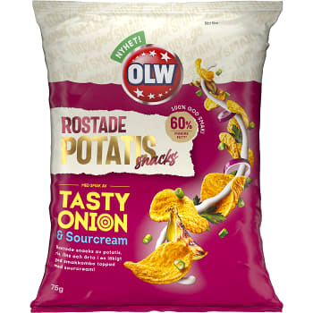 Potatissnacks Tasty Onion &amp; Sourcream 75g OLW