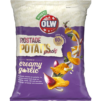 Potatissnacks Rostade Creamy Garlic 75g OLW
