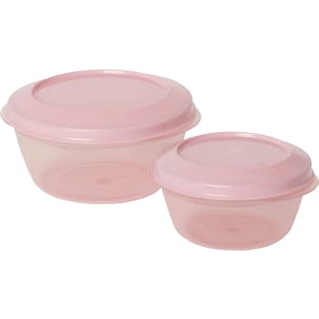Förvaringsburk 0,25/0,5L Rosa 2-p ICA