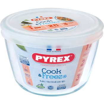 Ugn & Förvaringsform rund 0,6l 1-p Pyrex