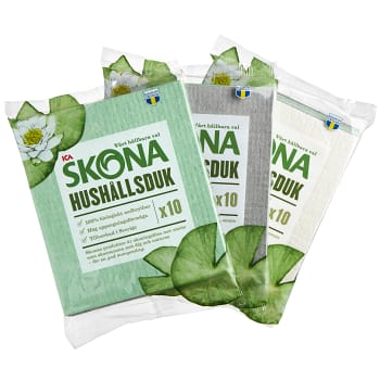 Hushållsduk Färgad 10-p ICA Skona
