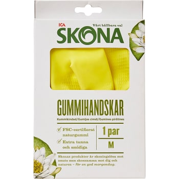 Gummihandske medium 1-p ICA Skona