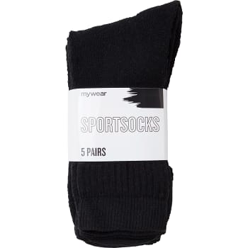 Sportsocka Svart 36/40 5-p Mywear