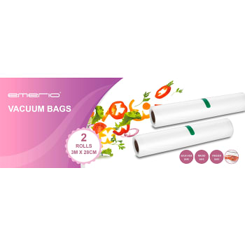 Vakuumpåse Rulle 2-p 28cmx3m Emerio