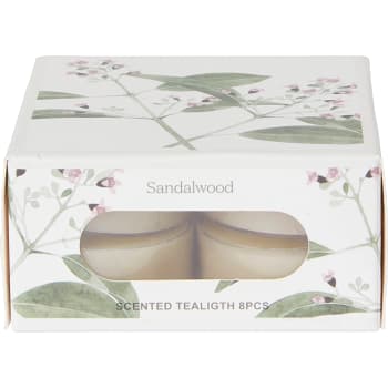 Doftvärmeljus Sandalwood 8-p ICA