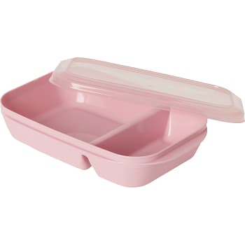 Matlåda med avdelare 1l Rosa ICA