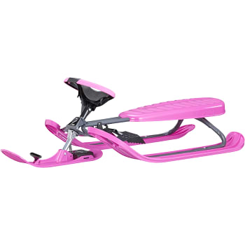 STIGA Snowracer Curve Stuurslee met rem en trekkabel, stalen frame, bobslee voor kinderen en volwassenen tot 90 kg, winterslee vanaf 7 jaar
