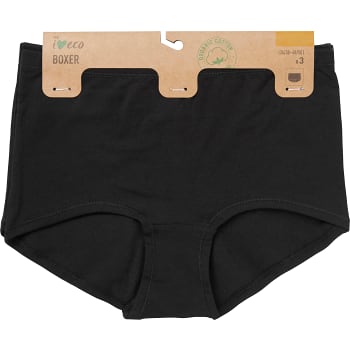 Boxer Annie svart 3p 40/42 ICA I love eco