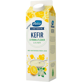 Kefir Citron Fläder Laktosfri 1000g Valio