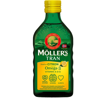 Tran Omega-3 Citronsmak Kosttillskott 250ml Möllers