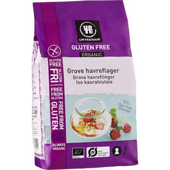 Grova havreflingor Glutenfri Ekologisk 600g Urtekram
