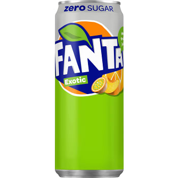 Läsk Exotic Zero Sockerfri 33cl Fanta