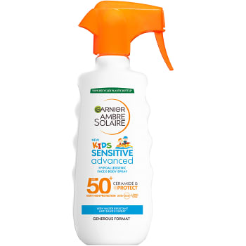 Solskydd Kids Sensitive Advanced Hypoallergenic Face&amp;Body Spray SPF 50+ 270ml Ambre Solaire
