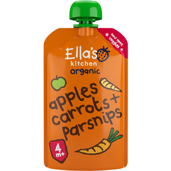 Morötter äpplen & palsternackor Från 4m Ekologisk 120g Ellas Kitchen