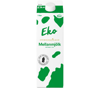 Mellanmjölk 1,5% 1L KRAV Skånemejerier