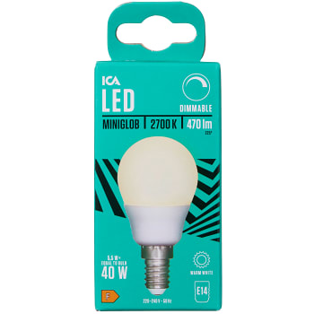 LED SMD Klot E14 470lm Dim ICA
