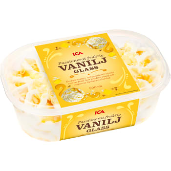 Vaniljglass Mango&amp;Passionsås 900 ml ICA