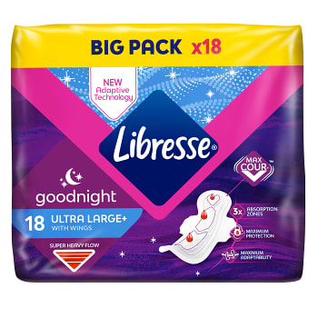 Binda Ultra Goodnight+ Wing 18-p Libresse