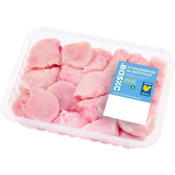 Kycklingbröstfilé i bitar mörade 720g ICA Basic