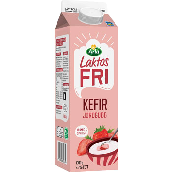 Kefir Jordgubb 2,3% Laktosfri 1000g Arla®