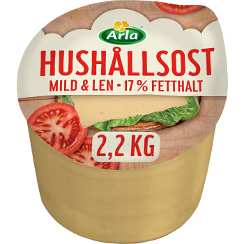 Hushållsost mild 17% ca 2,2kg Arla