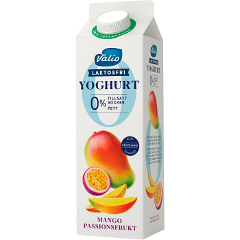Yoghurt 0% Mango Passionsfrukt laktosfri 1000g Valio