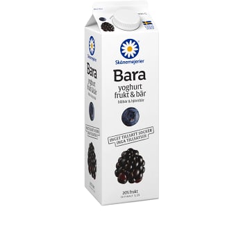 Yoghurt Bara Frukt &amp; bär Blåbär &amp; björnbär 1000g Skånemejerier