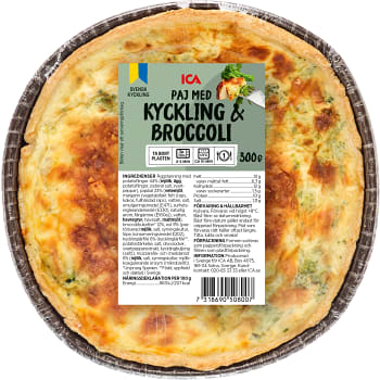 Kyckling &amp; Broccolipaj 300g ICA