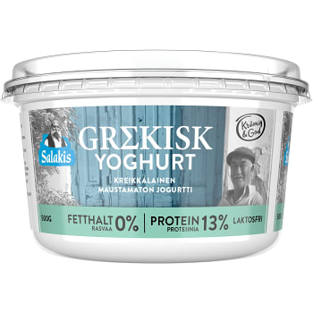 Grekisk Youghurt 0% Laktosfri 500g Salakis