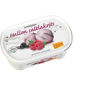 Gräddglass Hallon Saltlakrits 500ml Triumf Glass