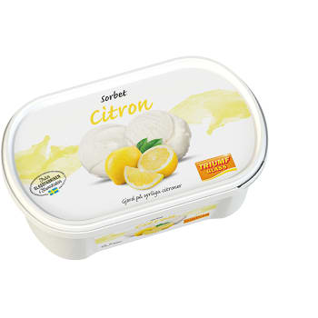Citronsorbet 500ml Triumf Glass