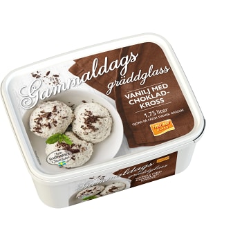Gammaldags gräddglass Chokladkross 1.75L Triumf Glass