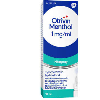 Otrivin Menthol Nässpray 1mg/ml 10ml