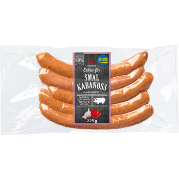 Kabanoss Smal 89% kötthalt 225g ICA