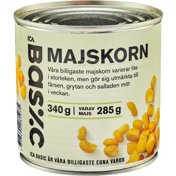 Majskorn 340g ICA Basic