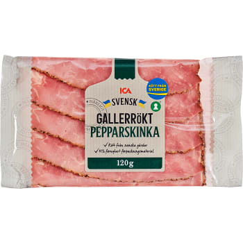 Gallerrökt Pepparskinka 120g ICA