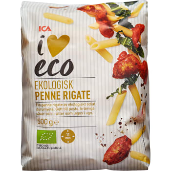Penne rigate Ekologisk 500g ICA I love eco