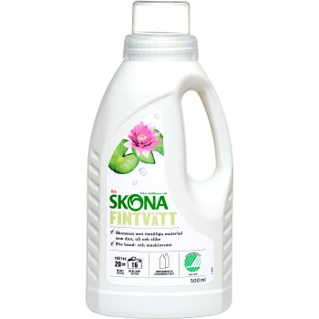Tvättmedel Fintvätt Milt parfymerat Flytande 500ml Miljömärkt ICA Skona