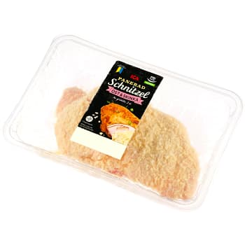 Schnitzel ost skinka Panerad 400g ICA | Handla mat online från din ...