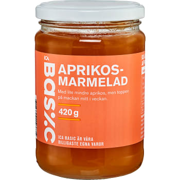 Aprikosmarmelad 420g ICA Basic