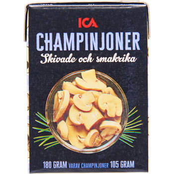 Champinjoner skivade och smakrika 180g ICA
