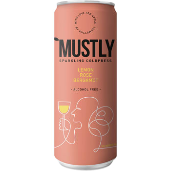 Kolsyrad Äpplemust Lemon Rose 33cl Mustly